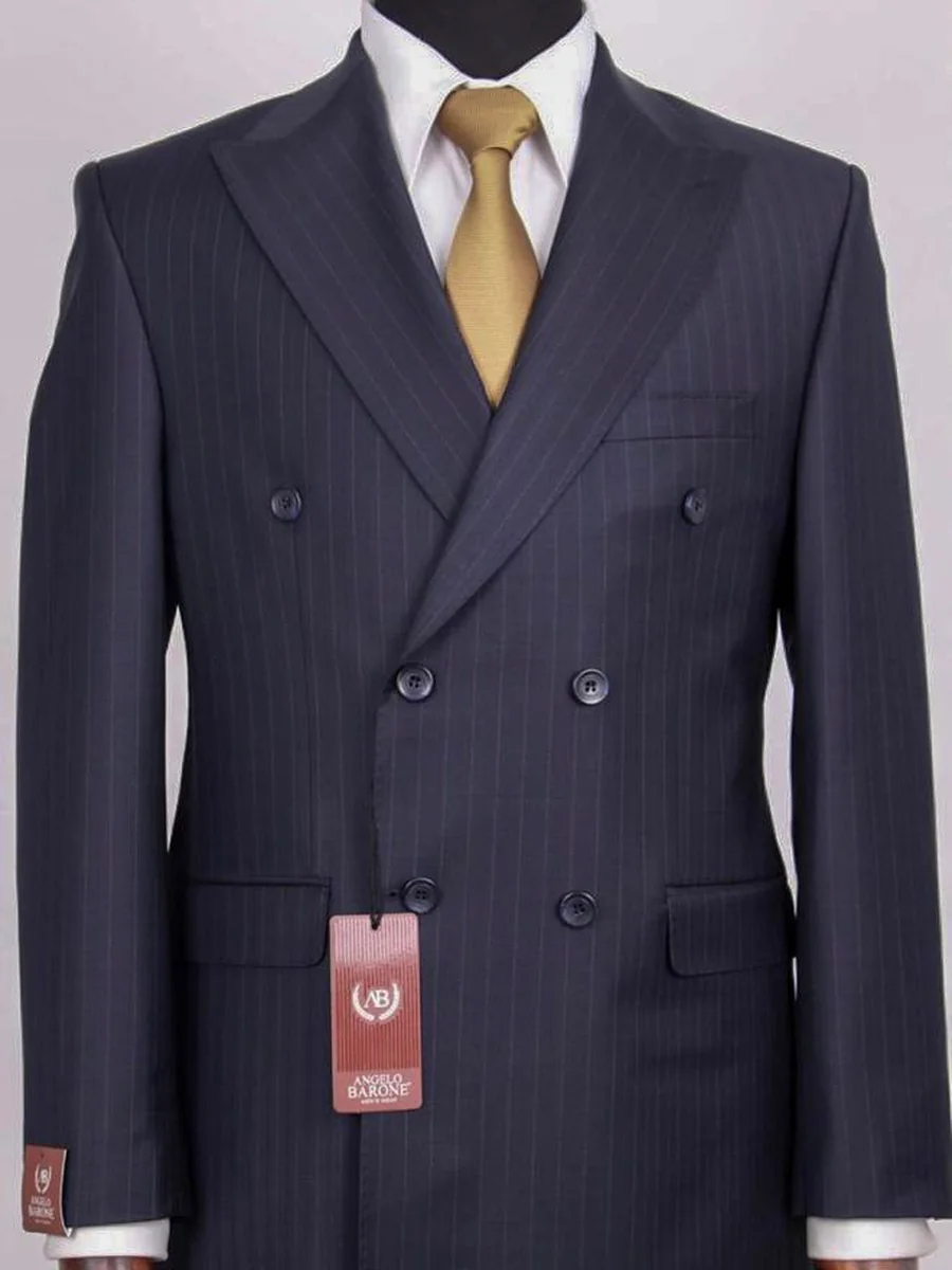 Dark Navy Pinstripe Double-Breasted suit — Glory Room Boutique Pretoria