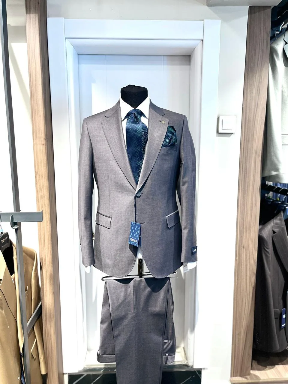 Light Grey Slim Fit suit — Glory Room Boutique Pretoria