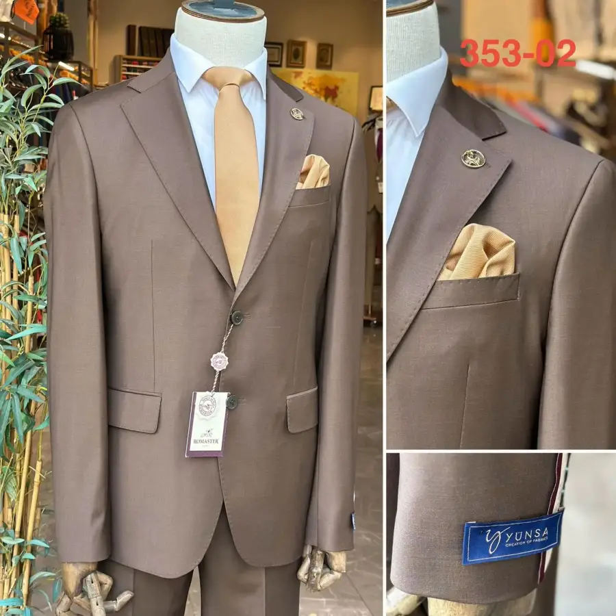 Caramel Slim Fit suit — Glory Room Boutique Pretoria