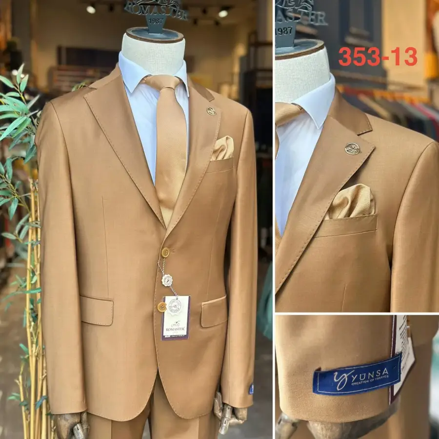 Gold Slim Fit suit — Glory Room Boutique Pretoria