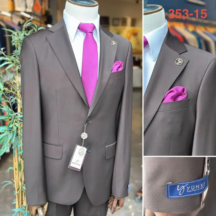 Mushroom Slim Fit suit — Glory Room Boutique Pretoria