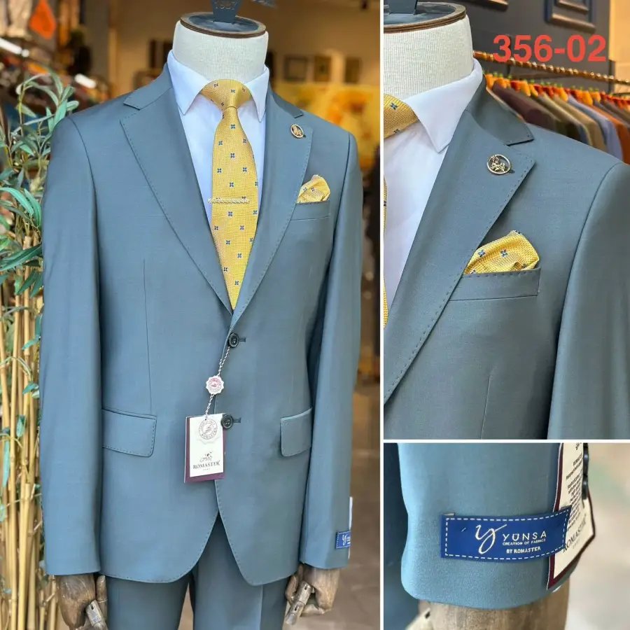 Slate Teal Slim Fit suit — Glory Room Boutique Pretoria