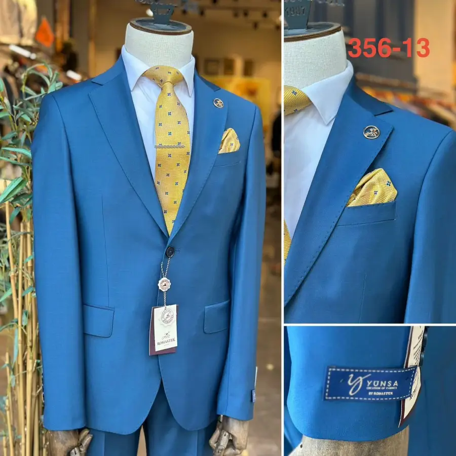 Steel Blue Slim Fit suit — Glory Room Boutique Pretoria