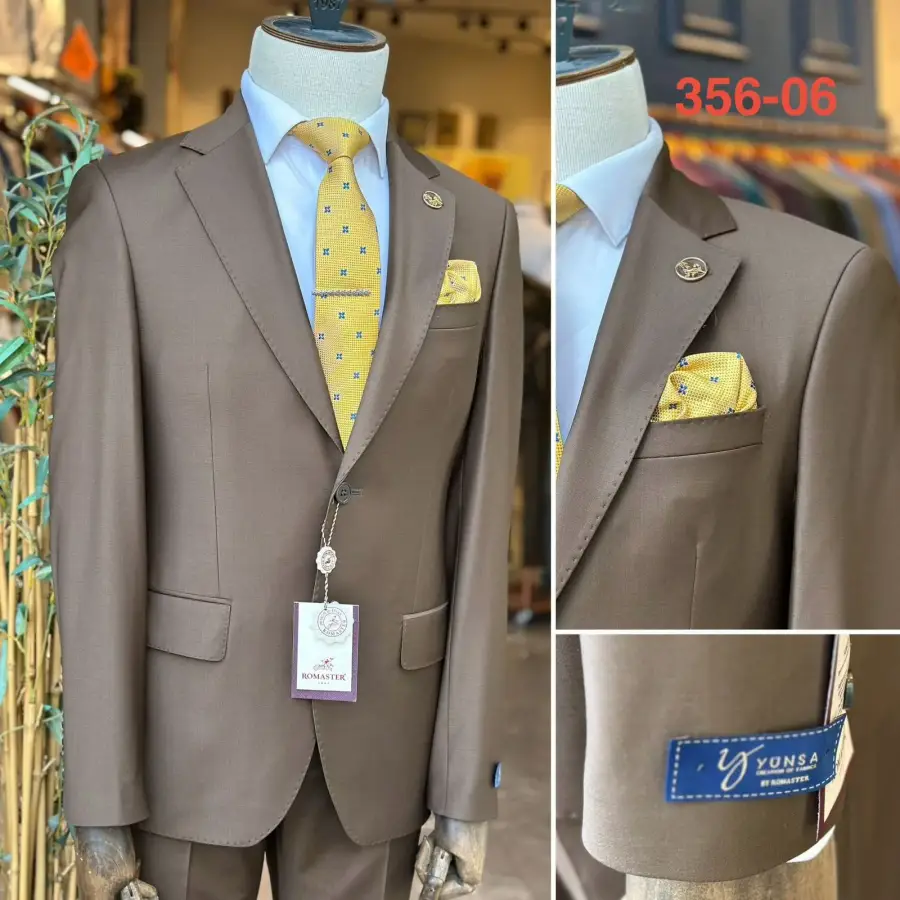 Tan Slim Fit suit — Glory Room Boutique Pretoria
