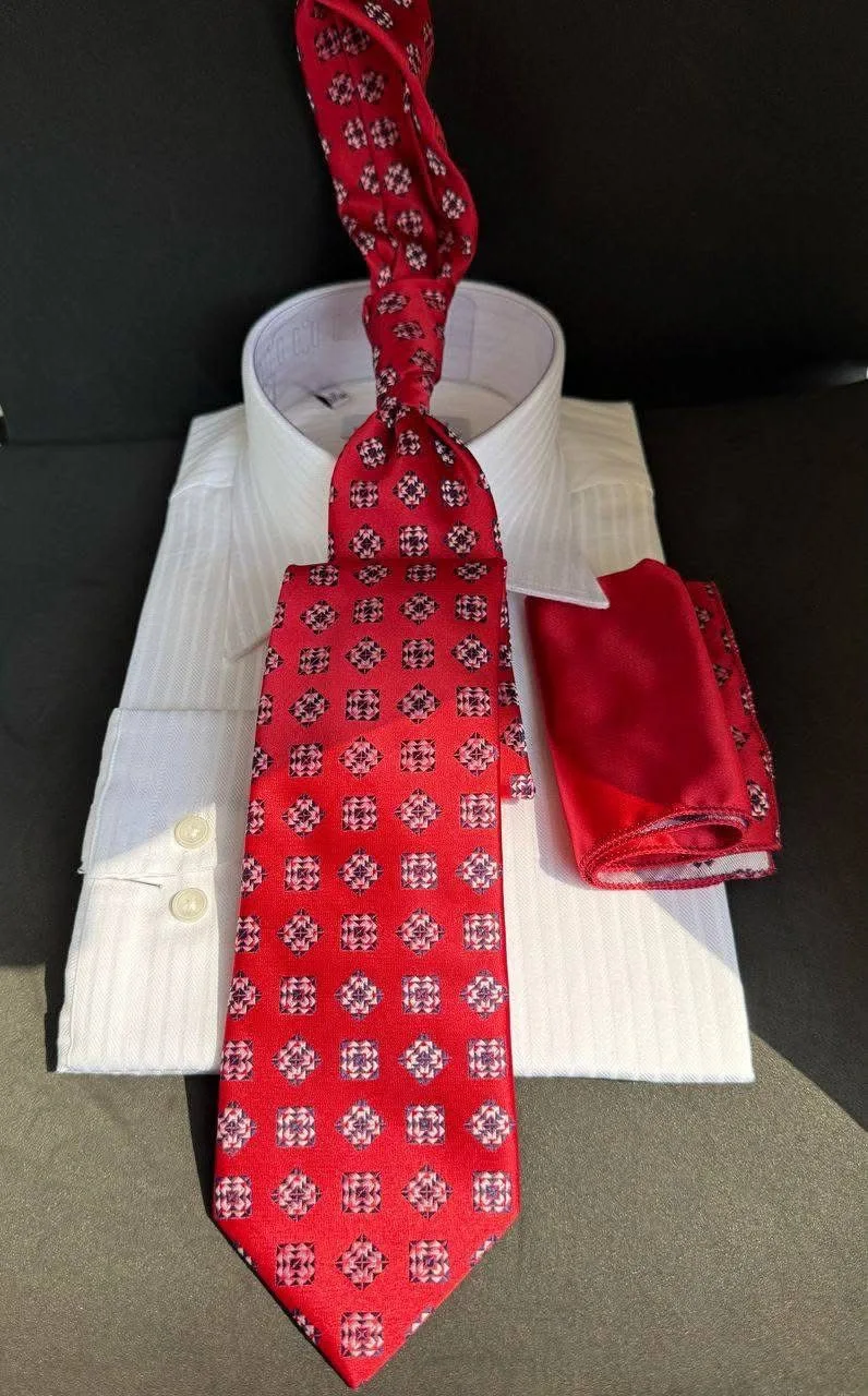 Burgundy Geometric tie — Glory Room Boutique Pretoria