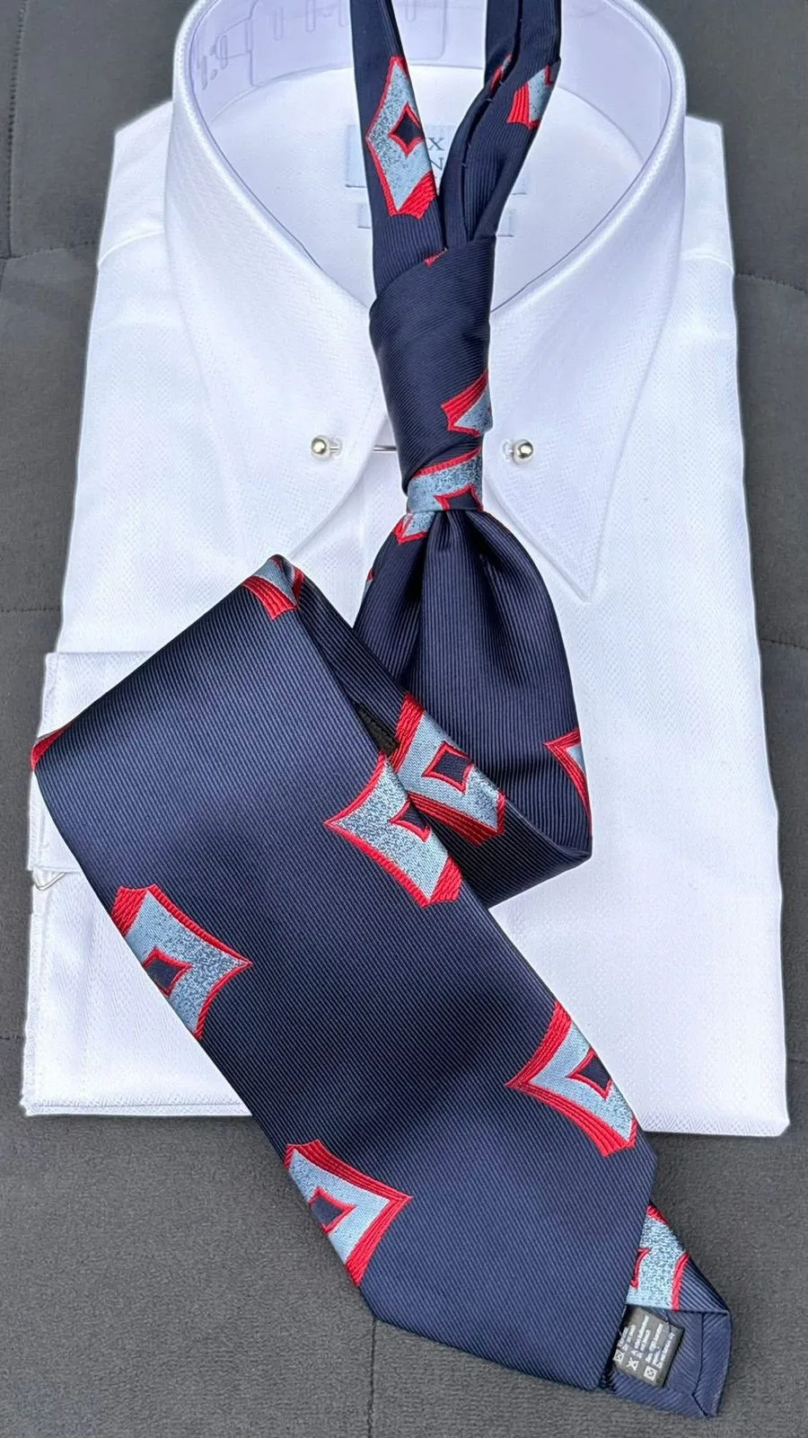 Navy Bold Motif tie — Glory Room Boutique Pretoria