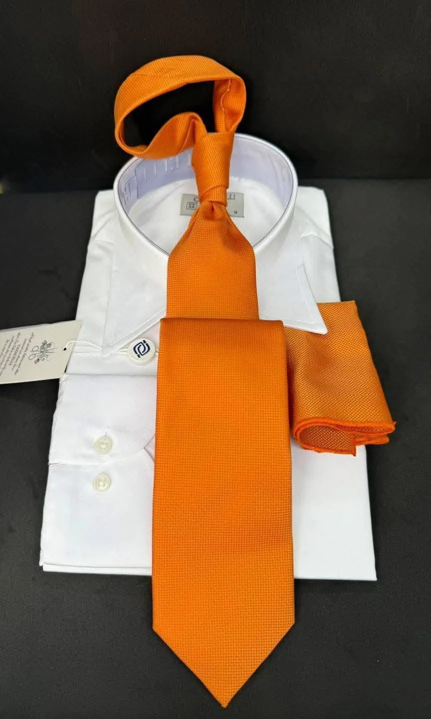 Orange Plain Set tie — Glory Room Boutique Pretoria