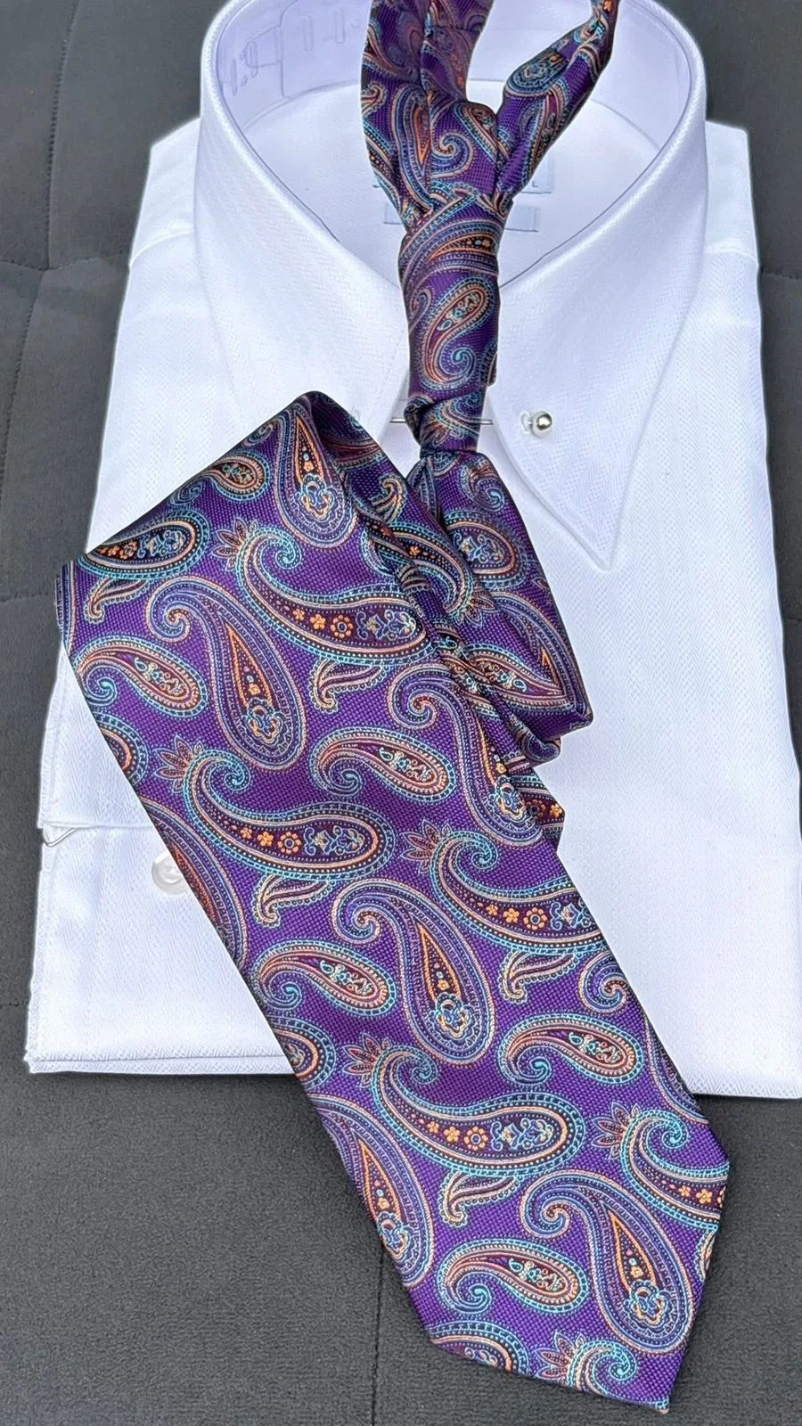 Purple Grand Paisley tie — Glory Room Boutique Pretoria