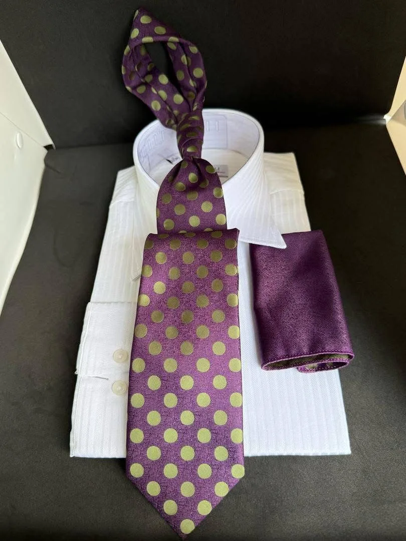 Purple Polka Dot Set tie — Glory Room Boutique Pretoria